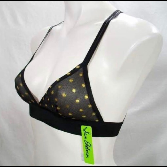 ❤️LAST ONE❤️ 🆕 Black and Gold Dot Bralette - Picture 4 of 5